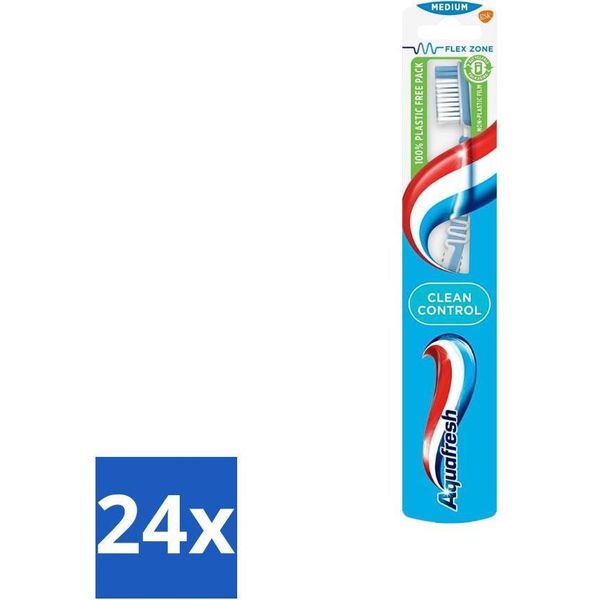 Spazzolino Aquafresh Clean Control Medium - Confezione Risparmio - 24 Pezzi-image