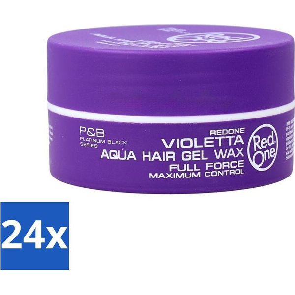 Red One - Cera Per Capelli - Quicksilver - Cera Gel Per Capelli Aqua - Per Una Tenuta E Una Brillantezza Forti - 150 Ml - Confezione Risparmio - 24 Pezzi-image