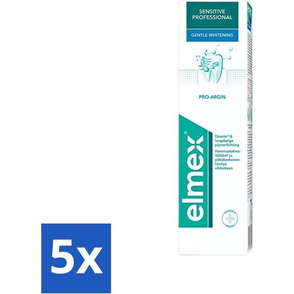 Elmex Dentifricio Sensitive Professional Sbiancante Delicato 75 Ml - Confezione Risparmio - 5 Pezzi-image