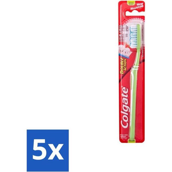 Spazzolino Colgate Doppia Azione Medio - Confezione Risparmio - 5 Pezzi-image