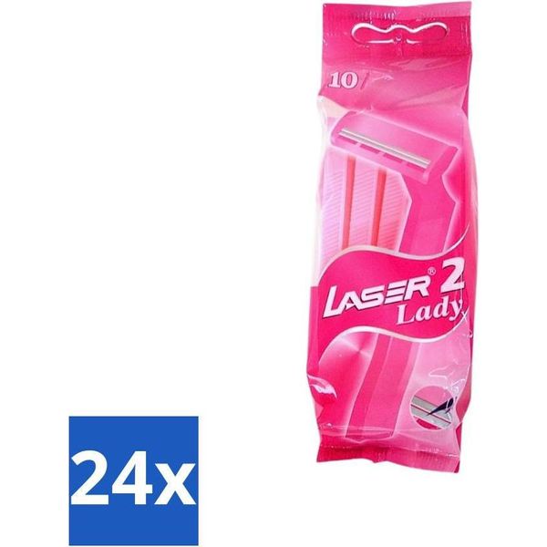 Benson - Laser Twin Women - Rasoio Usa E Getta - Per Donne - 10 Lame - Confezione Risparmio - 24 Pezzi-image