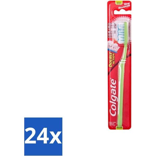 Spazzolino Colgate Doppia Azione Medio - Confezione Risparmio - 24 Pezzi-image