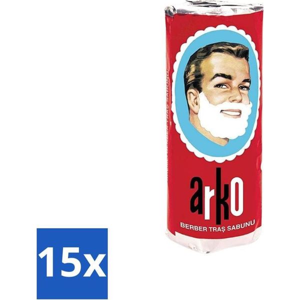 Arko - Sapone Da Barba - Nutre E Protegge La Pelle - 75 Ml - Confezione Risparmio - 15 Pezzi-image