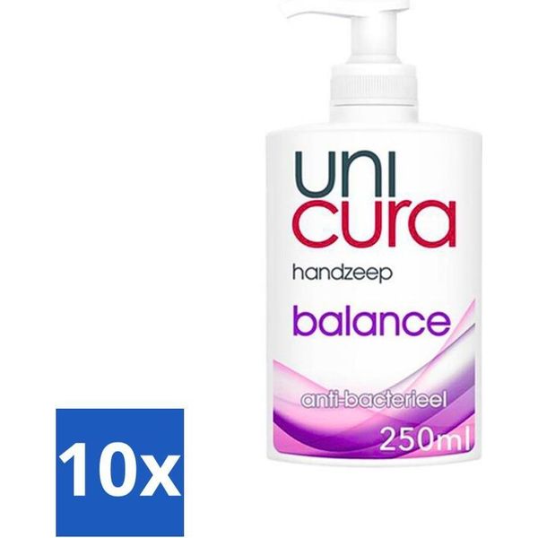 Unicura - Sapone Liquido Per Le Mani - Antibatterico - Balance - 250 Ml - Confezione Risparmio - 10 Pezzi-image