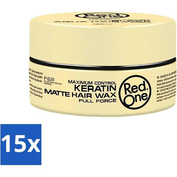 Red One - Cera Per Capelli - Keratin Matt - Styling Rinforzante - Per Una Tenuta Forte E Un Aspetto Opaco - 150 Ml - Value Pack - 15 Pezzi-image