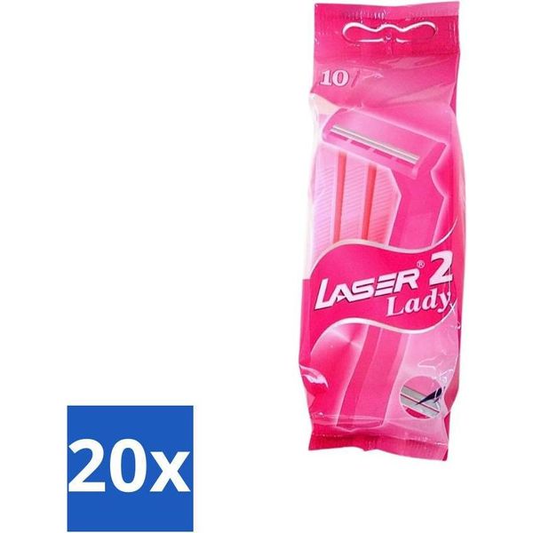 Benson - Laser Twin Women - Rasoio Usa E Getta - Per Donne - 10 Lame - Confezione Risparmio - 20 Pezzi-image