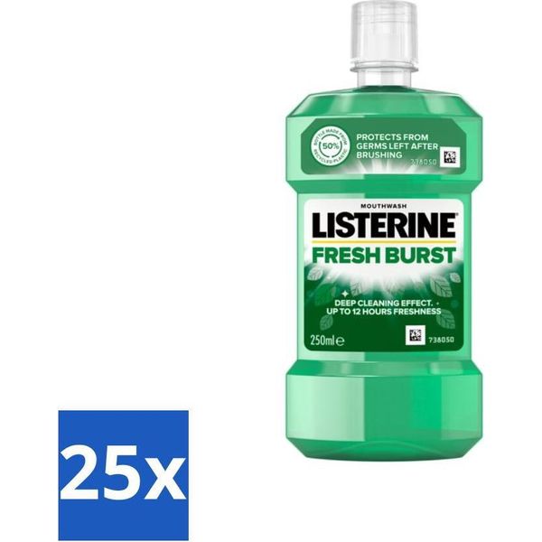 Listerine - Collutorio - Fresh Burst - 250 Ml - Confezione Risparmio - 25 Pezzi-image