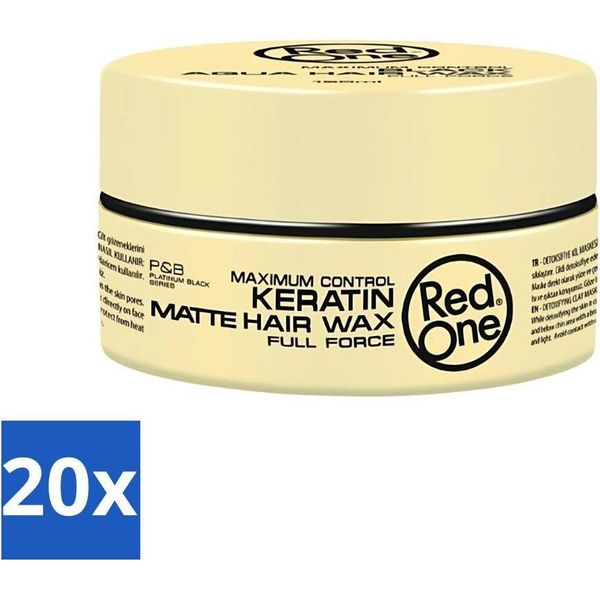 Red One - Cera Per Capelli - Keratin Matt - Styling Rinforzante - Per Una Tenuta Forte E Un Aspetto Opaco - 150 Ml - Value Pack - 20 Pezzi-image