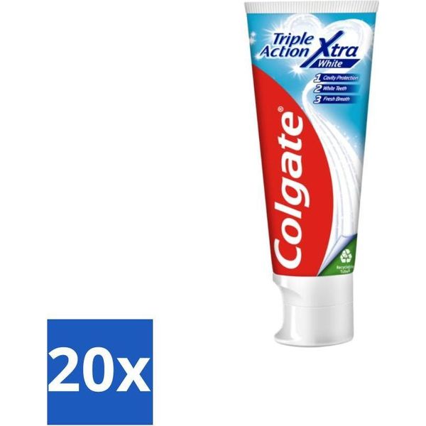 Dentifricio Colgate Tripla Azione Xtra White 75 Ml - Confezione Risparmio - 20 Pezzi-image