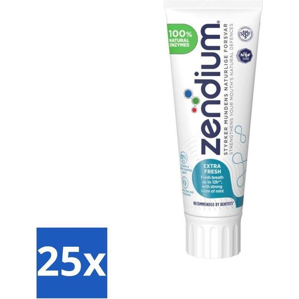Zendium Dentifricio Extra Fresco 75 Ml - Confezione Risparmio - 25 Pezzi-image