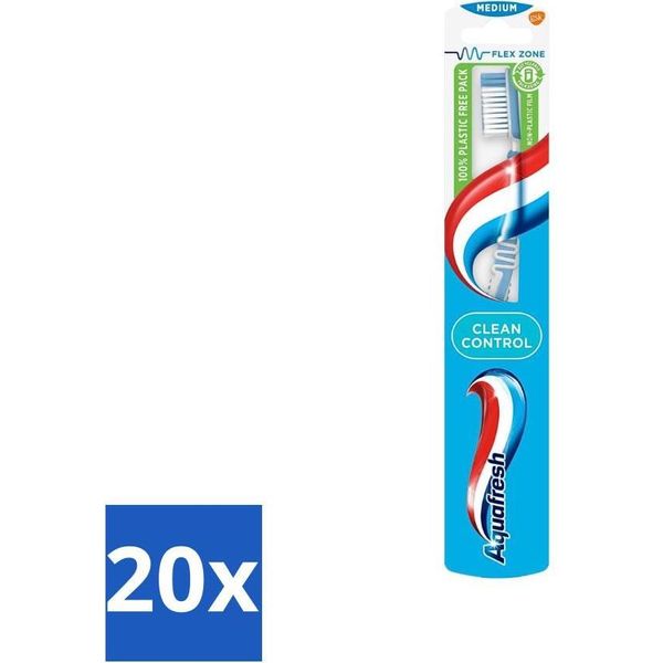 Spazzolino Aquafresh Clean Control Medium - Confezione Risparmio - 20 Pezzi-image