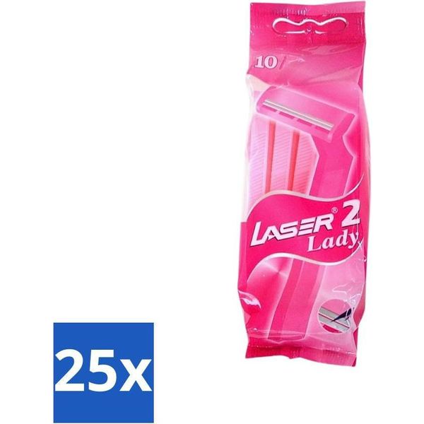 Benson - Laser Twin Women - Rasoio Usa E Getta - Per Donne - 10 Lame - Confezione Risparmio - 25 Pezzi-image
