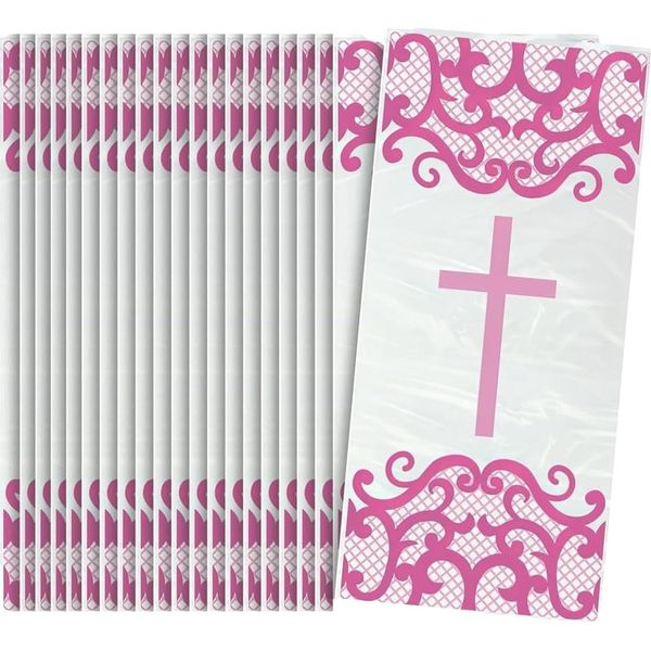 Unique Party - Sacchetti In Cellophane Per Feste (Confezione Da 20) SG39140 (Taglia Unica) (Rosa)-image