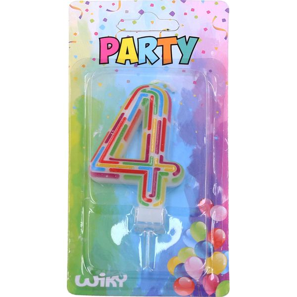 Candela Party Numero 4 Puntini-image