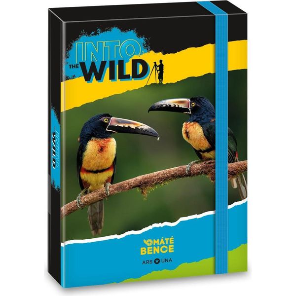Ars Una A5 Scatola Porta Quaderni, A5 Cartella Porta Quaderni Per Cartelle, Con Elastico E Alette Interne, The Eye Of The Wild - Tucan-image
