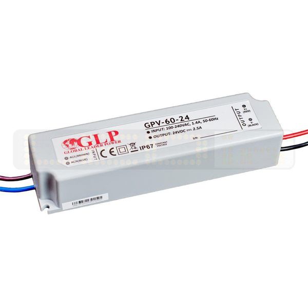 Trasformatore Led 60W 2,5A 24V Alimentatore Trasformatore Impermeabile IP67 Per Illuminazione A Strisce Led-image
