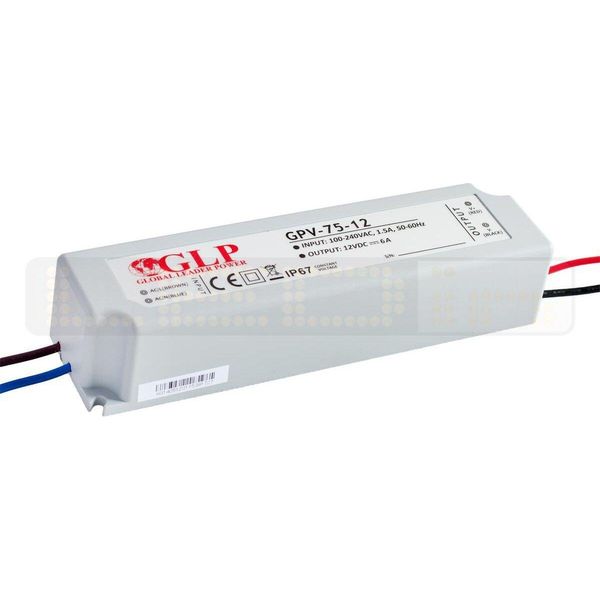 Trasformatore Led 72W 6A 12V Alimentatore IP67 Impermeabile Driver Trasformatore Per Illuminazione Strisce Led-image