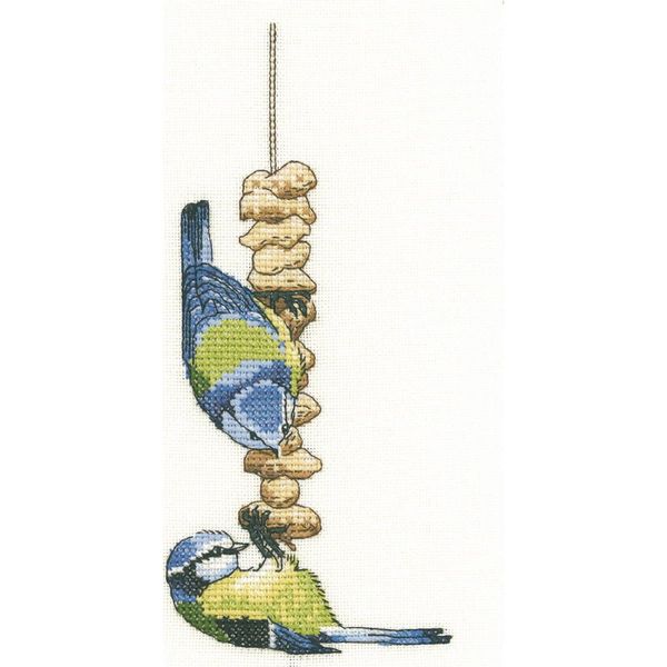 Fuori Produzione Set Per Punto Croce Heritage In Aida "Blue Tit (A)"", Schema Contato, LDBT1307-A, 8,5X18Cm"-image