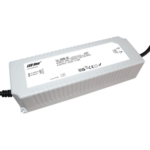 Trasformatore Led 200W 16A 12V Alimentazione Trasformatore Impermeabile IP67 Per Illuminazione Lampadine Led-image