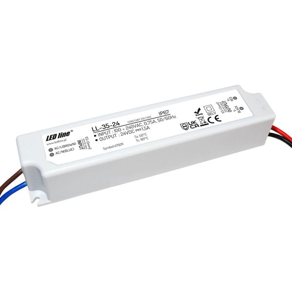 Trasformatore Led 35W 1,5A 24V Alimentazione IP67 Trasformatore Impermeabile Per Illuminazione Lampadine Led-image