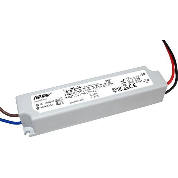 Trasformatore Led 20W 1A 24V Alimentatore IP67 Trasformatore Impermeabile Per Illuminazione Lampadine Led-image