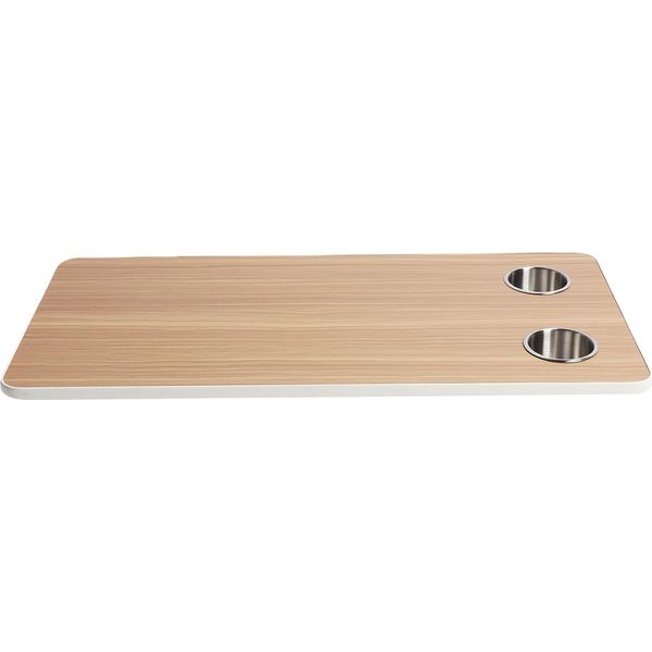Sostituzione Del Piano Del Tavolo Rv Con 2 Portabicchieri 31.49X15.74In Legno Fisso Ponte Barca Per Rimorchio Mothome Yacht Deck Brown-image