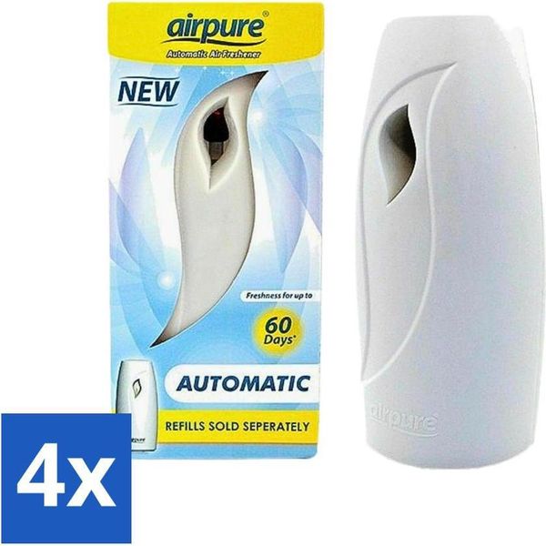 Airpure - Deodorante Per Ambienti - Freshmatic - Deodorante Automatico - Profumo Permanente - 1 Deodorante Per Ambienti - Confezione Risparmio - 4 Pezzi-image