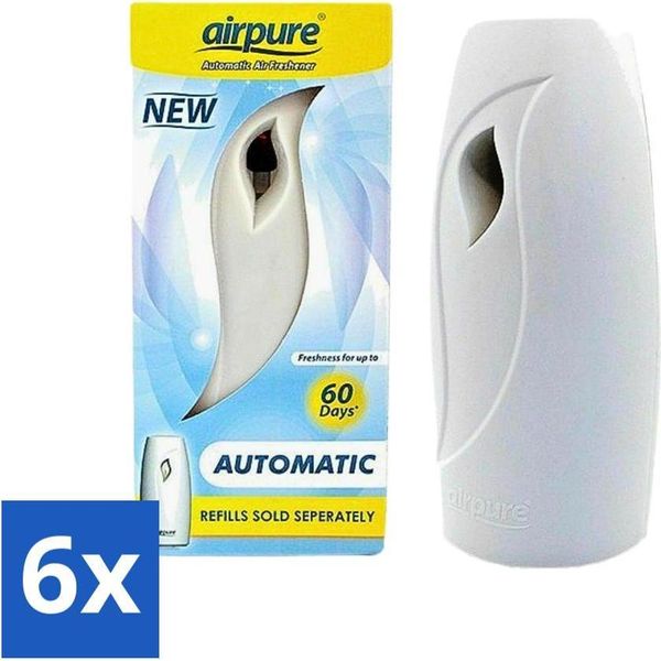 Airpure - Deodorante Per Ambienti - Freshmatic - Deodorante Automatico - Fragranza Permanente - 1 Deodorante Per Ambienti - Confezione Risparmio - 6 Pezzi-image