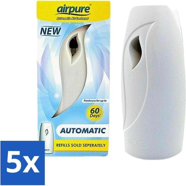 Airpure - Deodorante Per Ambienti - Freshmatic - Deodorante Automatico - Profumo Permanente - 1 Deodorante Per Ambienti - Confezione Risparmio - 5 Pezzi-image