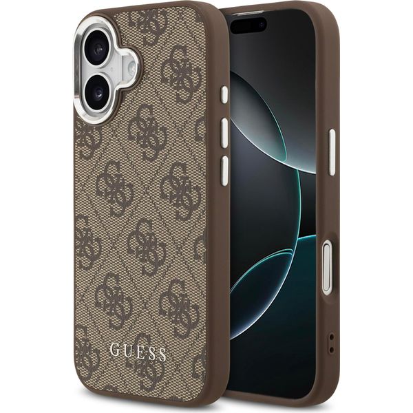 Custodia Per Iphone 17, Guess Hardcase 4G Classic Logo Magsafe, Marrone-image