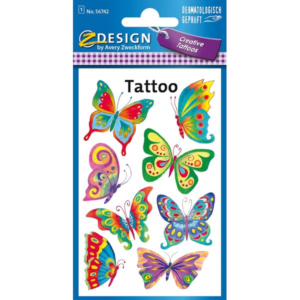 Avery Zweckform Zdesign Kids Tatuaggi "Farfalla"-image