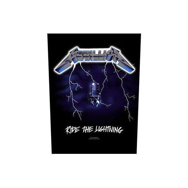 Metallica - Toppa "Ride The Lightning"" RO1951 (Taglia Unica) (Nero/Bianco/Blu)"-image