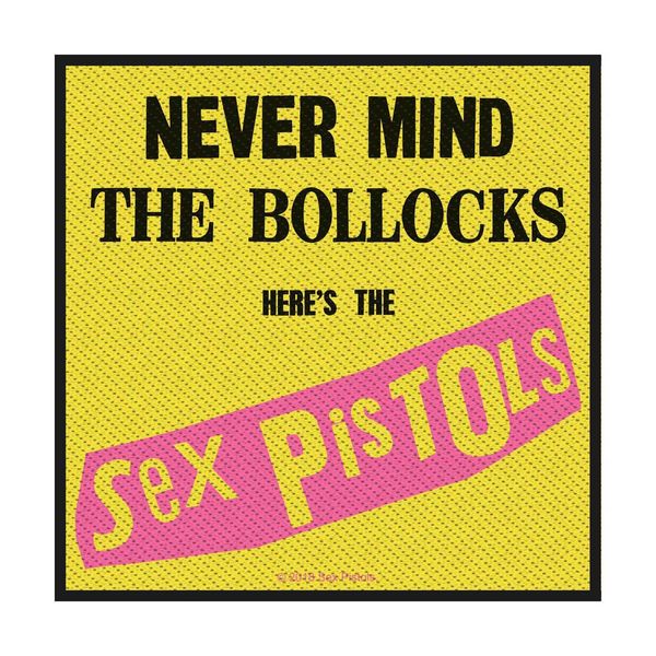 Sex Pistols - Taglia Standard - Toppa "Nevermind The Bollocks"" - Poliestere RO2784 (Taglia Unica) (Giallo/Nero/Rosa)"-image