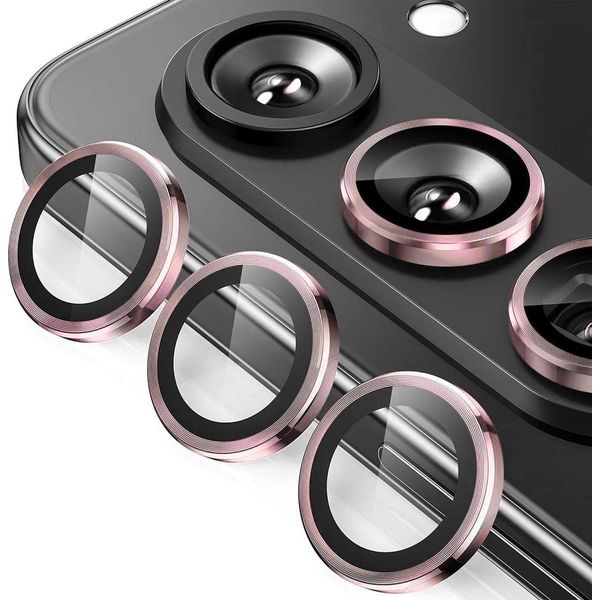 Per Samsung Galaxy Z Fold7 5G Alluminio Protezione Anello Fotocamera + H9 Vetro Temperato Duro Rosa-image