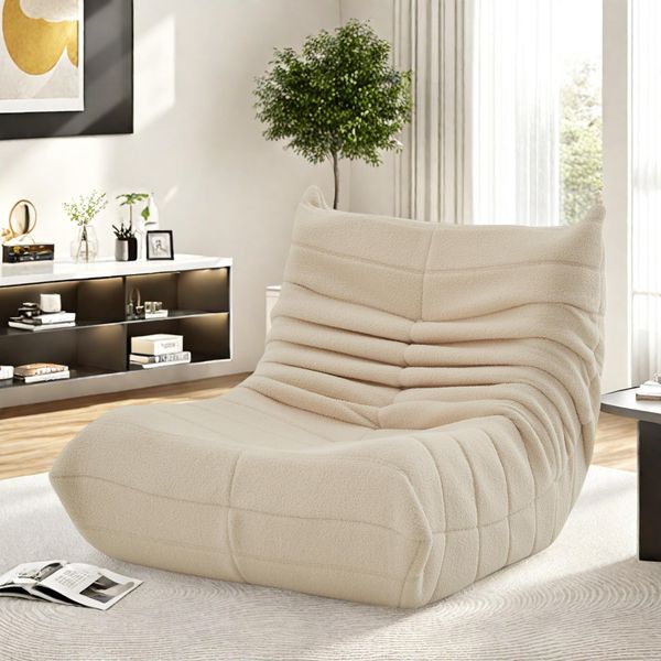 Fortuna Lai Divano Singolo Poltrona Chill Chair Divano Pigro, Beige-image