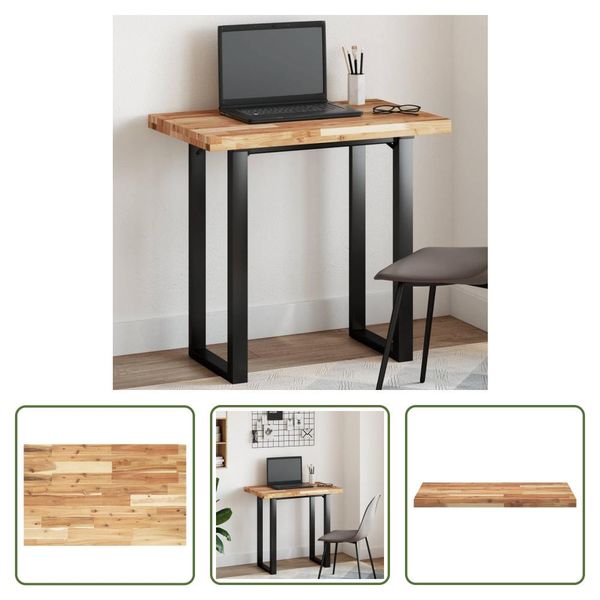 The Living Store Piano Rettangolare 100X50X4 Cm In Legno Massiccio Di Acacia-image