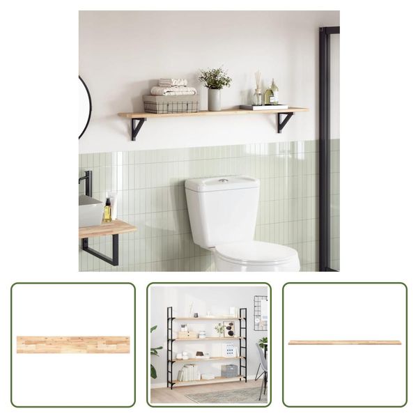 The Living Store Piano D'appoggio 160X20X2 Cm Rettangolare In Legno Massiccio Di Acacia-image