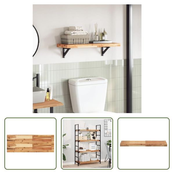 The Living Store Piano Tavolo 80X30X4 Cm Rettangolare In Legno Massiccio Di Acacia-image