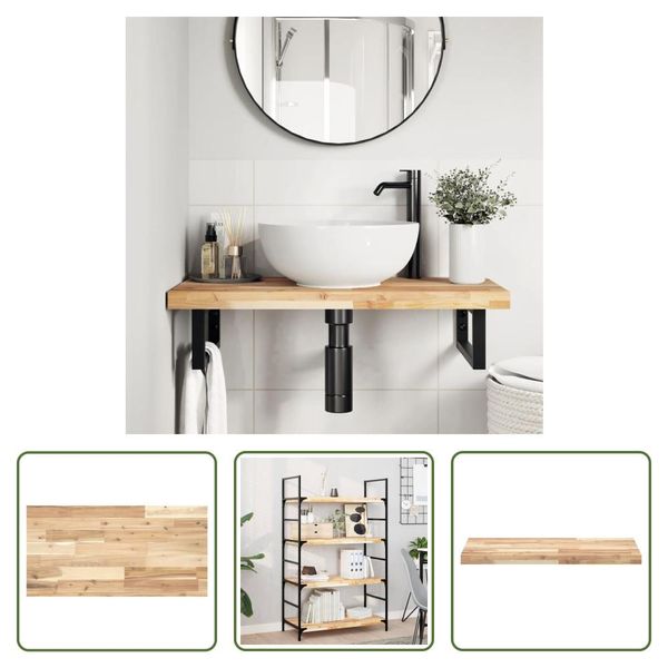 The Living Store Piano D'appoggio 100X40X4 Cm Rettangolare In Legno Massiccio Di Acacia-image