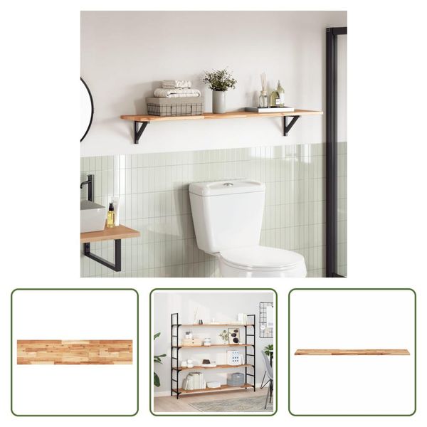 The Living Store Piano Tavolo Rettangolare 140X30X2 Cm In Legno Massiccio Di Acacia-image