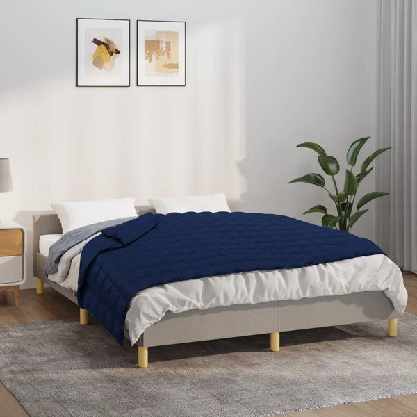 The Living Store Coperta Pesata Blu 135X200 Cm 10 Kg Tessuto-image