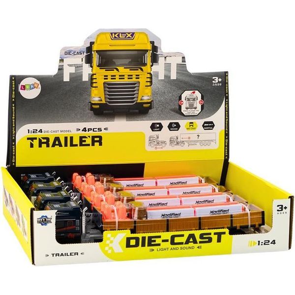 Camion Con Rimorchio Blu 1:24 Tir Auto Camion Accessori Suoni-image