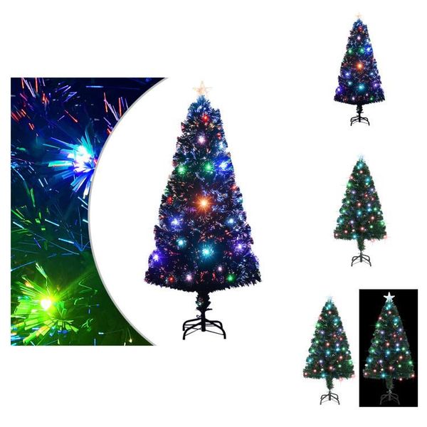 Albero Di Natale Vidaxl Con Illuminazione E Supporto 120 Cm In Fibra Di Vetro - Alberi Di Natale-image
