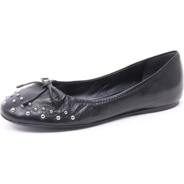 B3930 Ballerina Donna Car Shoe Scarpa Nera Borchie Shoe Woman-image