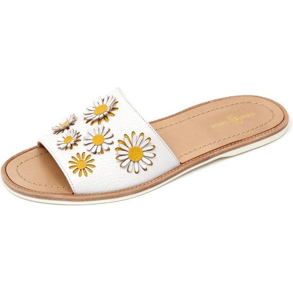 D0422 Sandalo Donna Car Shoe Scarpa Ciabatta Bianco/Avorio Shoe Woman-image