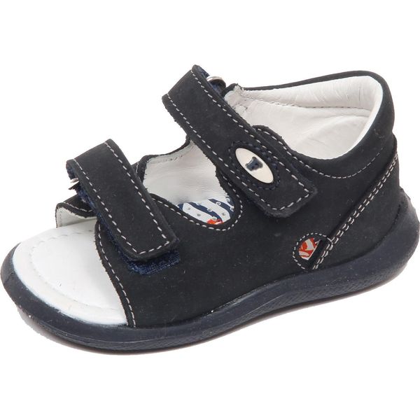 F7352 Sandalo Bimbo Boy Baby Dark Blue Falcotto Naturino Scarpe Nabuk Shoe-image