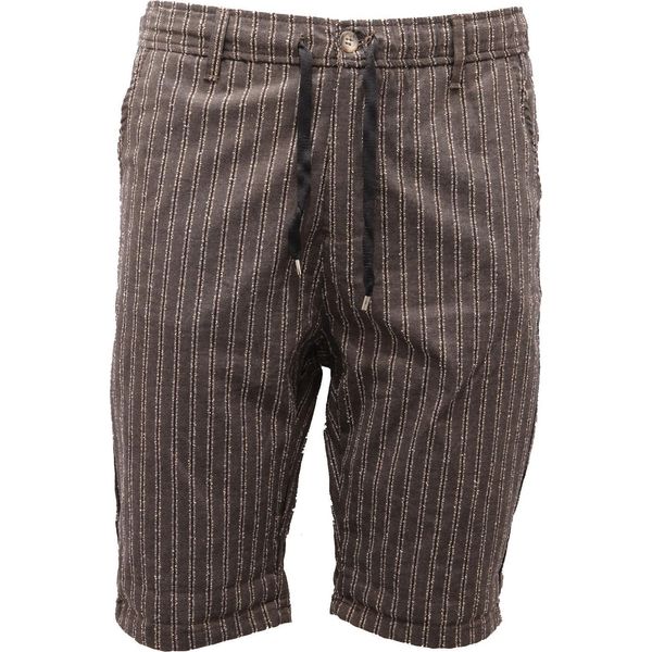 4460AF Bermuda Uomo OVER-D Brown Stripes Shorts Man-image