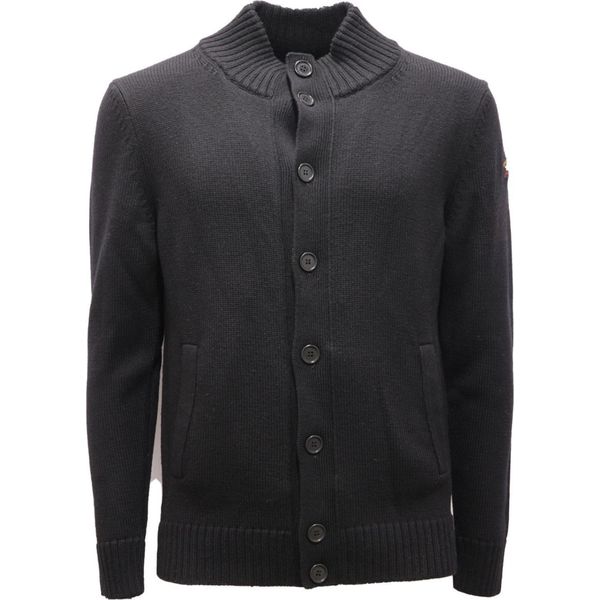 9232AI Maglione Cardigan Uomo Paul&Shark Man Wool Sweater Black-image