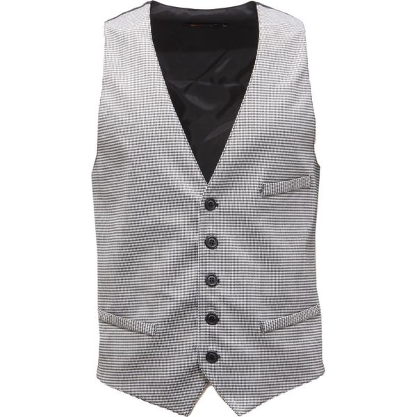 7804AI Gilet Uomo Imperial Man Pied-De-Poule Waistcoat Black/White-image