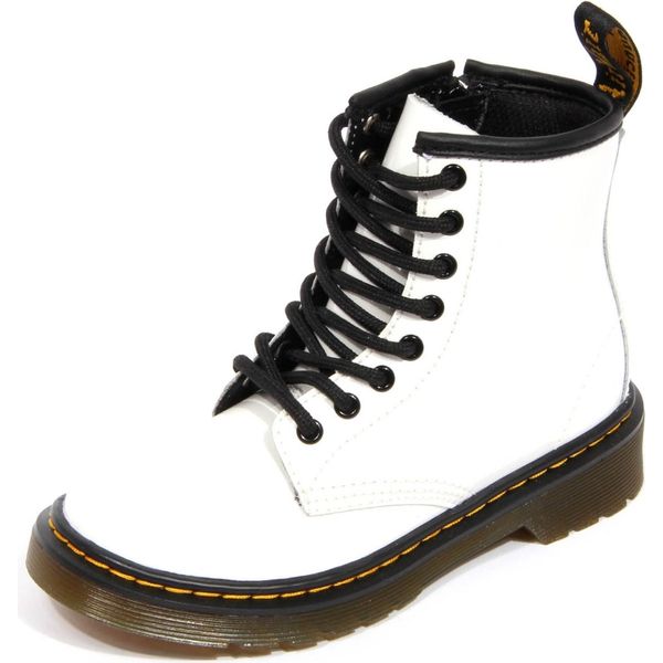 H1624 Anfibio Bimba Ragazza Dr. Martens Bambino 1460 Patent Lamper Bianco-image
